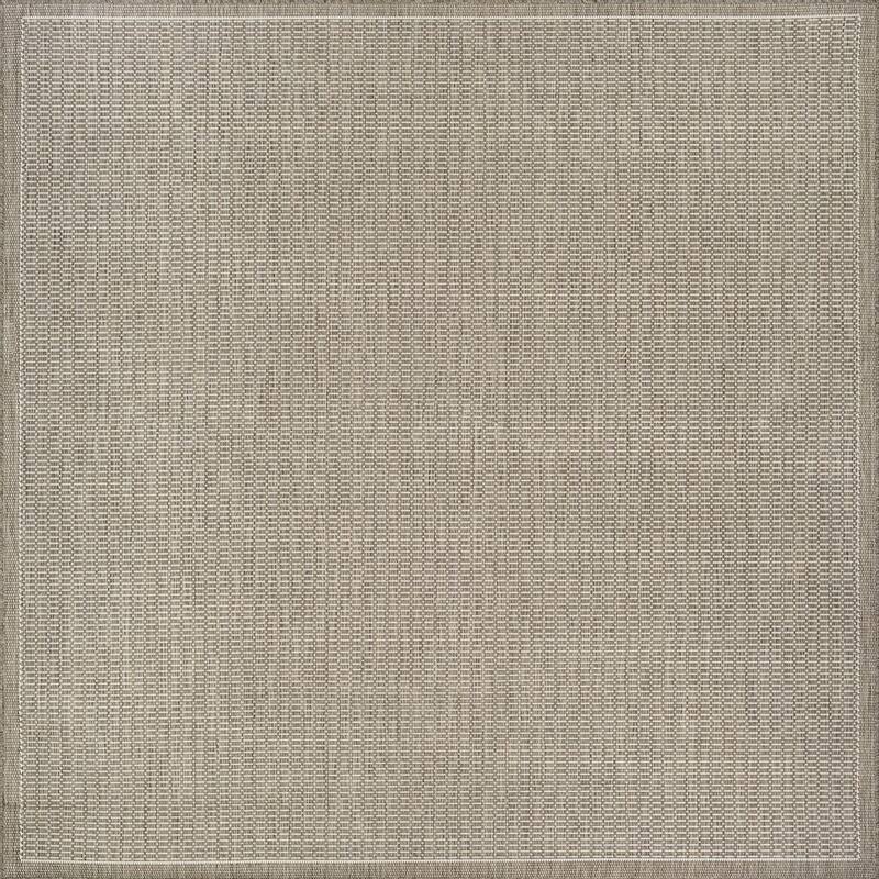 Pergola Deco Indoor/ Outdoor Area Rug - 7'6" Square - Taupe