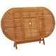 preview thumbnail 2 of 2, vidaXL Folding Patio Table 63"x33.5"x29.5" Solid Eucalyptus Wood