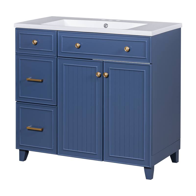 MDF Bathroom Vanity with Resin Sink