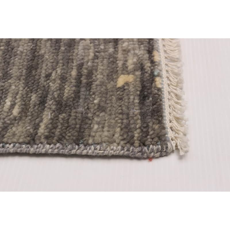 ECARPETGALLERY Hand-knotted Mystique Dark Grey Wool Rug - 9' 11" x 13' 11"