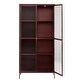 preview thumbnail 11 of 18, Rye Studio Brianne Metal & Glass 75" Display Cabinet