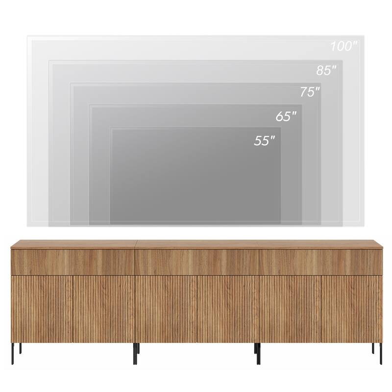 Modern Wood 31.5" Dresser With Reeded Design, Minimalist Dresser Organizer Storage