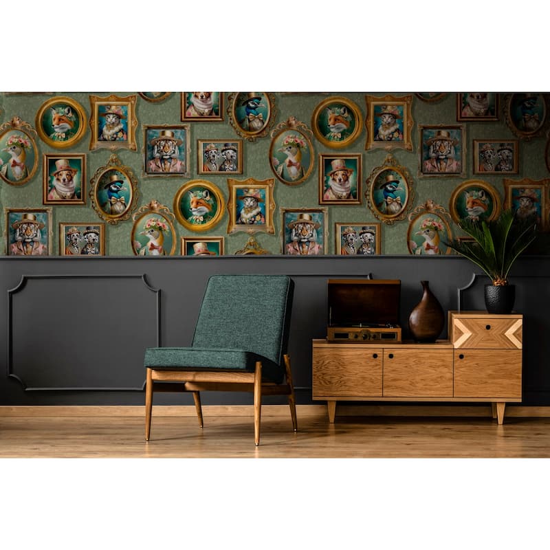 Regal Framed Beasts Non-Pasted Wallpaper – 396in. x 21in. – Covers 56 square feet