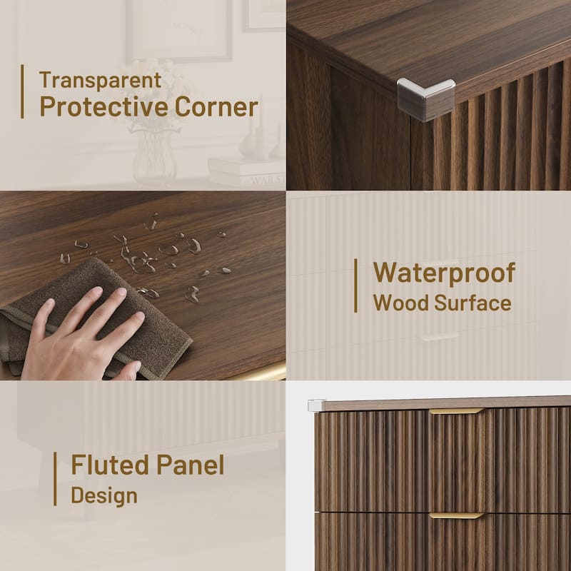 5 Drawer Tall Dresser for Bedroom, Slim Boho Bedroom Furniture