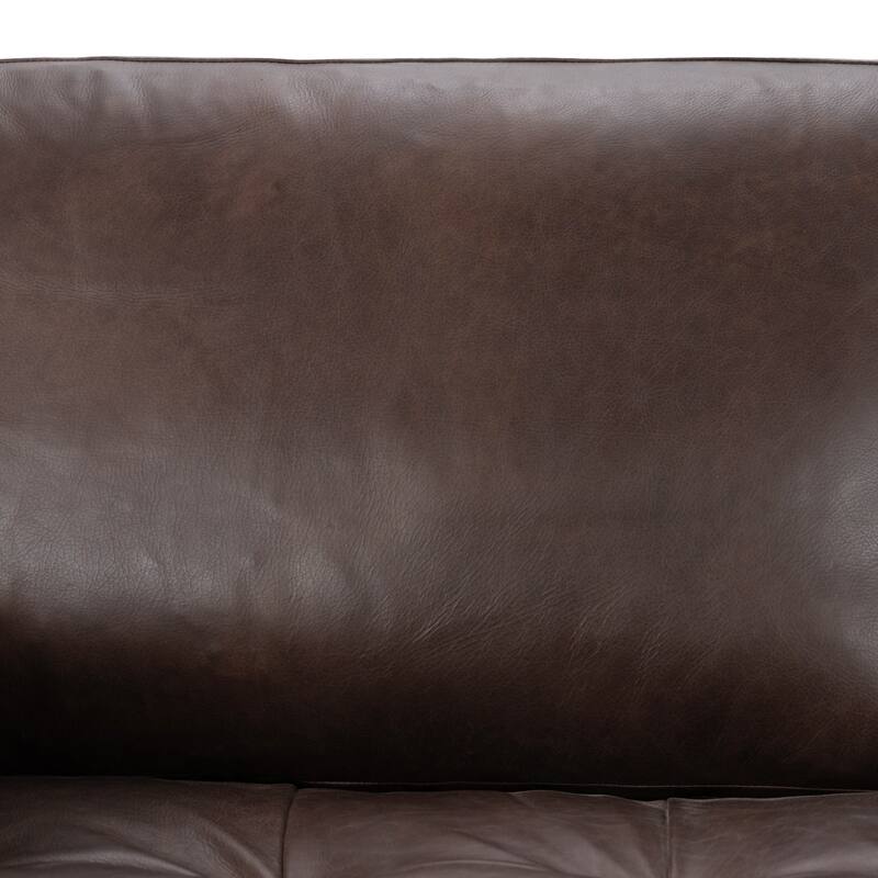 Poly & Bark Napa 72" Apartment Sofa - Full Grain Genuine Italian Leather