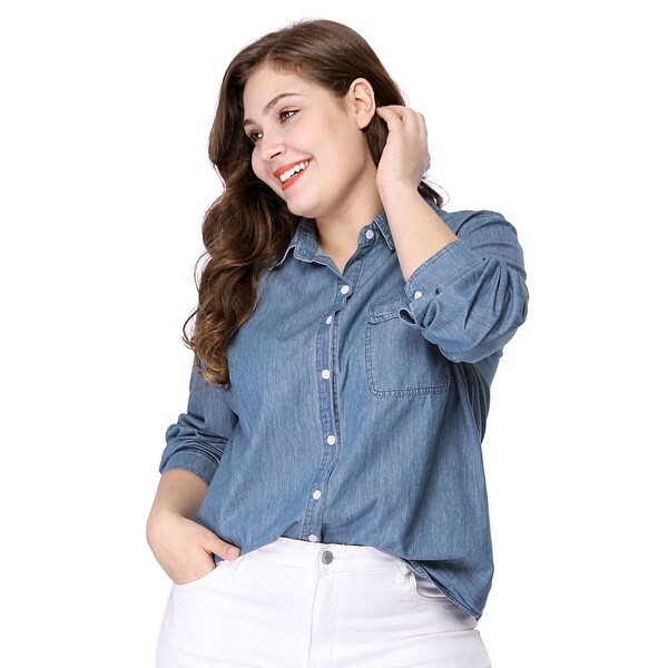long chambray shirt womens