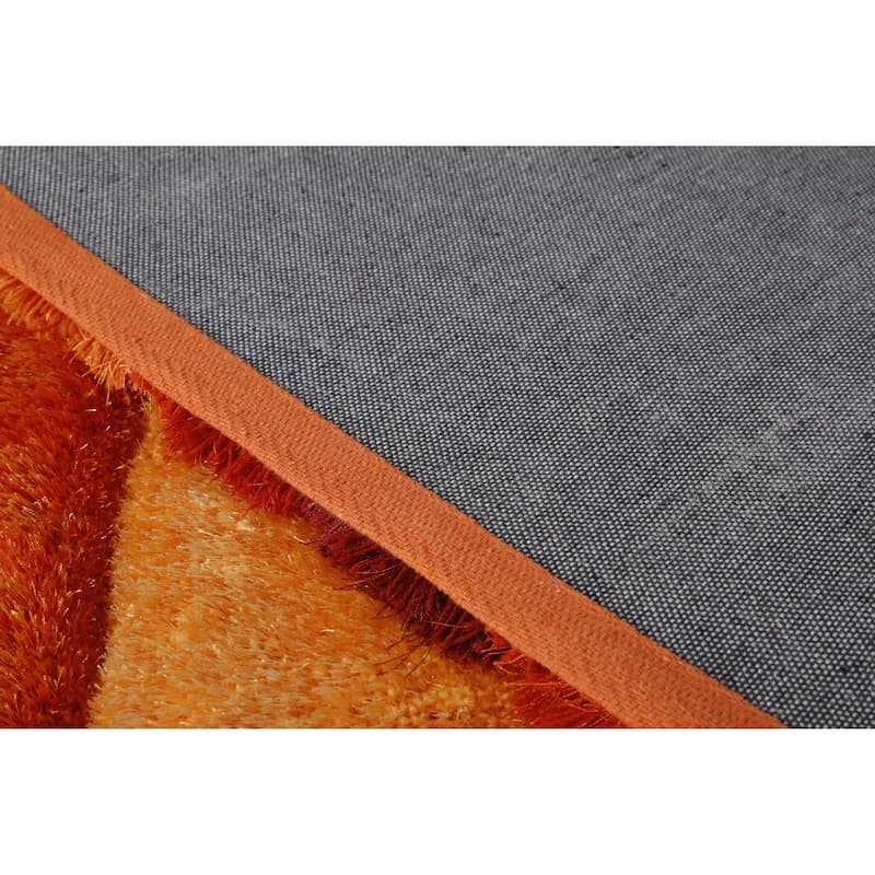 Mateos Shag Red/Orange Contemporary Designed Area Rug