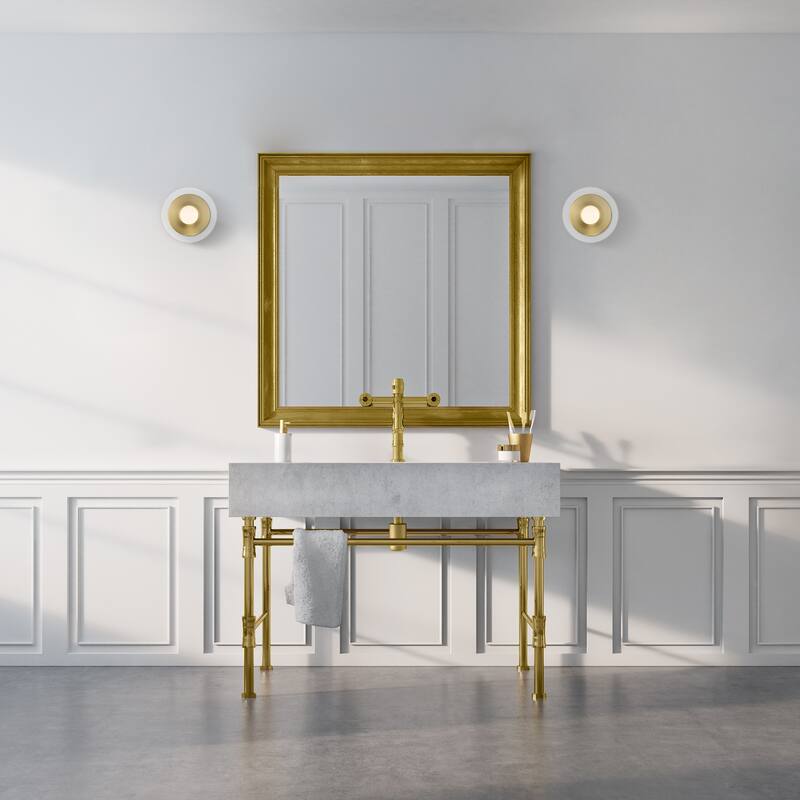 Litto 6 in. 1-Light Brushed Gold Modern Wall Sconce Light
