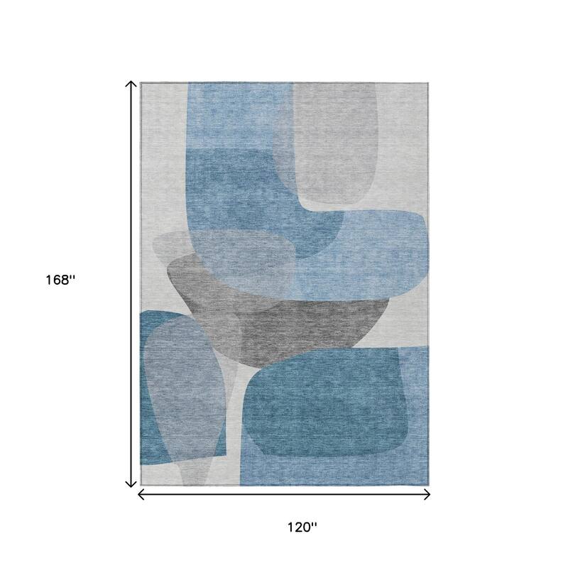 HomeRoots Abstract Transitional Rectangle Outdoor Rug
