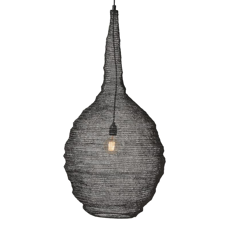 Corfu 148.5" Height Ceiling Fixture, Black - 20 x 40 x 20