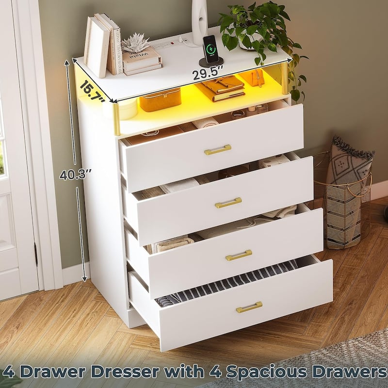 Dresser Bedroom Drawers Dressers Chests of Drawers Charging Station