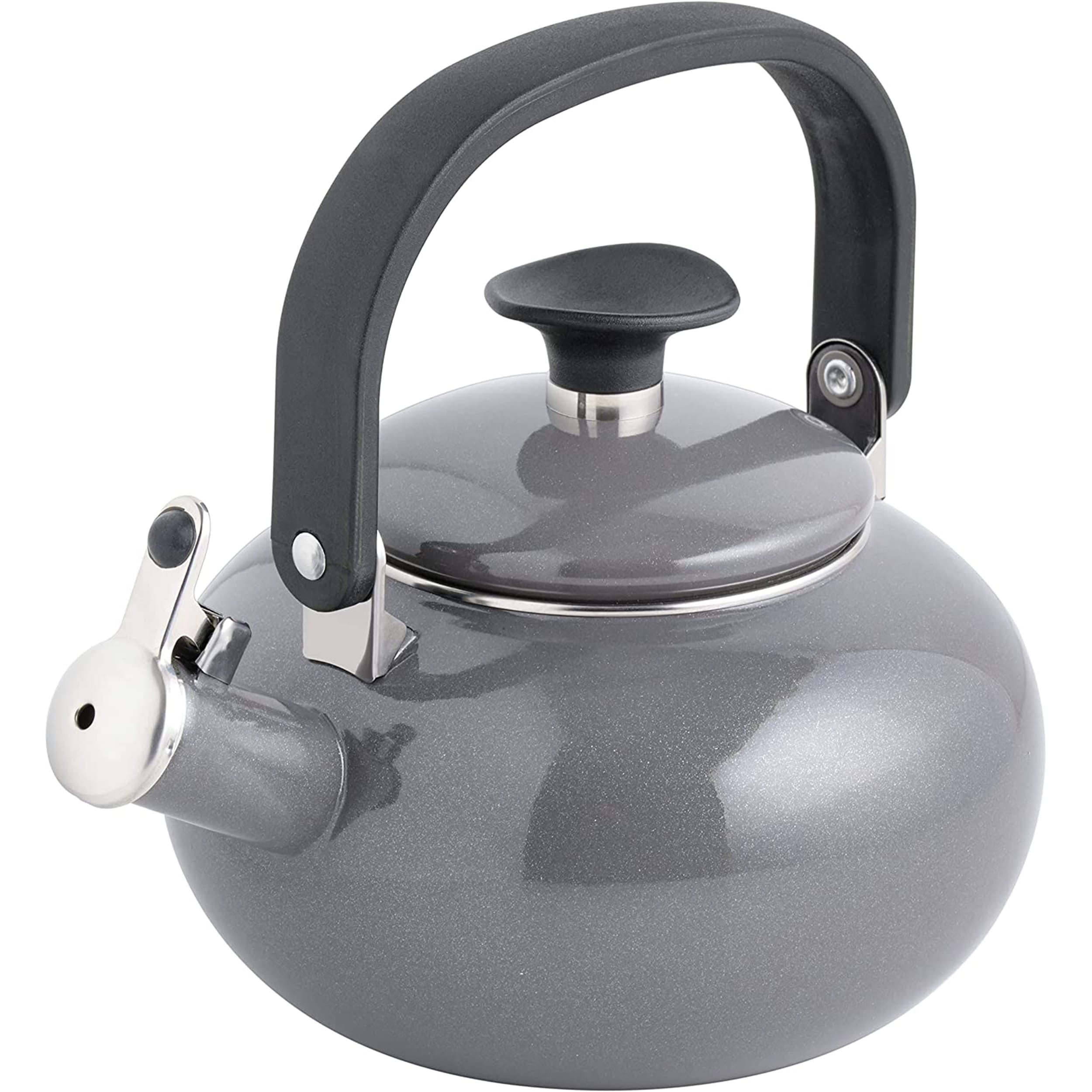 Whistling Tea Kettle Stainless Steel Teapot, Teakettle for Stovetop  Induction Stove Top, Fast Boiling Heat Water Tea Pot 2.2 Quart(Gray)