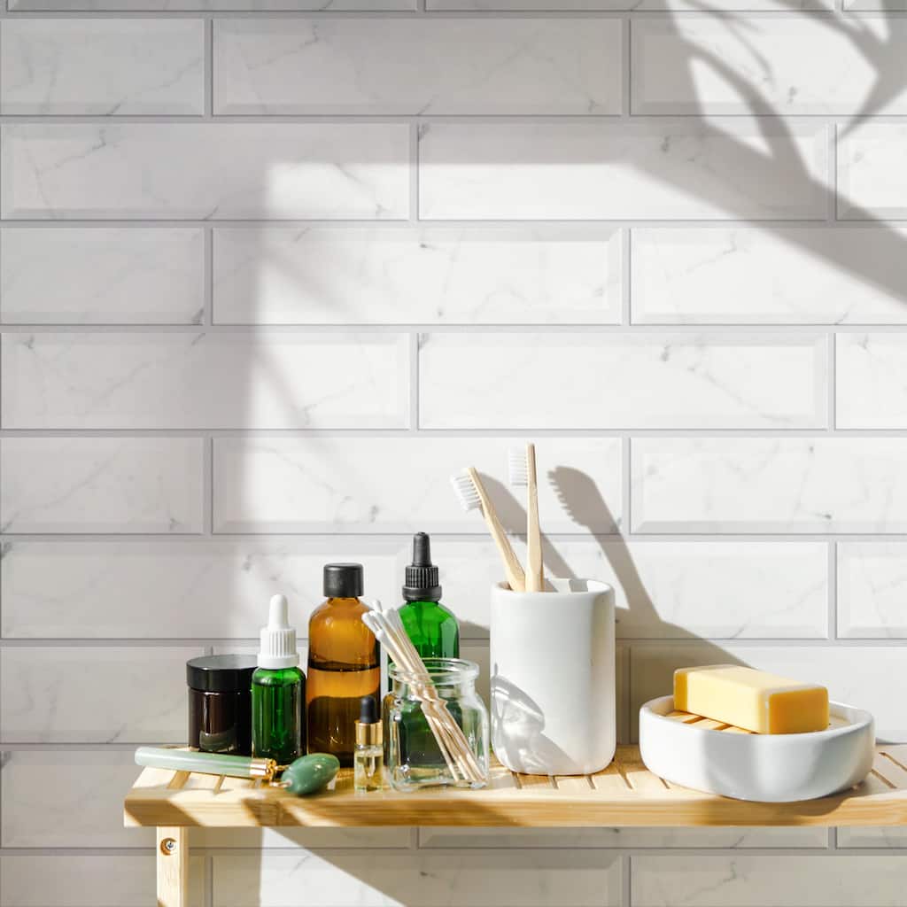 Merola Tile Classico Carrara Matte Metro 3" x 12" Ceramic Wall Tile