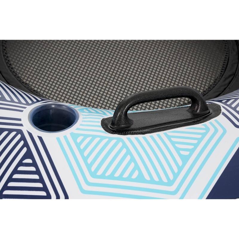 Bestway CoolerZ Rapid Rider Inflatable Lake Pool Tube Float, Blue/Gray, 2 Pack - 5