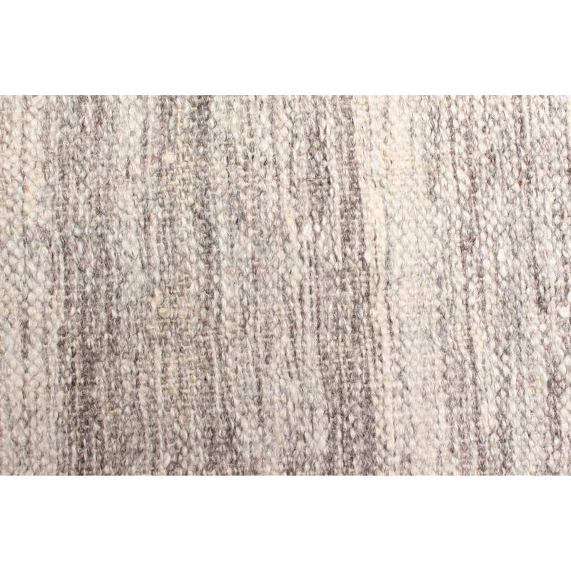 ECARPETGALLERY Flat-Weave Ankara FW Grey Wool Kilim - 5'1 x 7'5