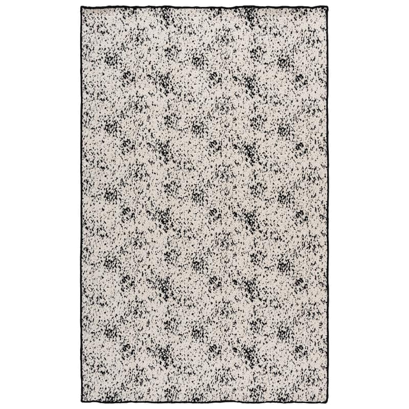 SAFAVIEH Palm Beach Uberta Wool Rug - 6' x 9' - Ivory/Black - 6' x 9'