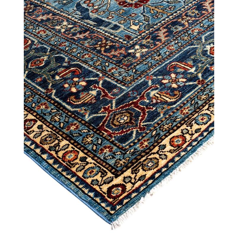 Serapi One-of-a-Kind Hand-Knotted Area Rug - Light Blue, 7' 10" x 10' 0" - 7' 10" x 10' 0"
