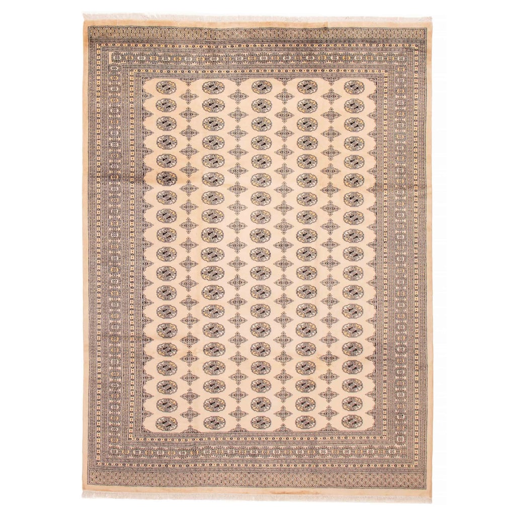 ECARPETGALLERY Hand-knotted Finest Peshawar Bokhara Beige Wool Rug - 8'3 x 11'7