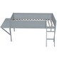 preview thumbnail 5 of 26, Twin/Full Size Wood Gaming Loft Bed with Desk and LED,Grey