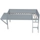 preview thumbnail 5 of 12, Wood Twin Size Gaming Loft Bed with Desk and LED, Grey