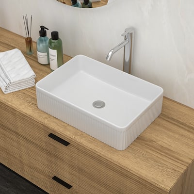 Square Countertop Ceramic Sink