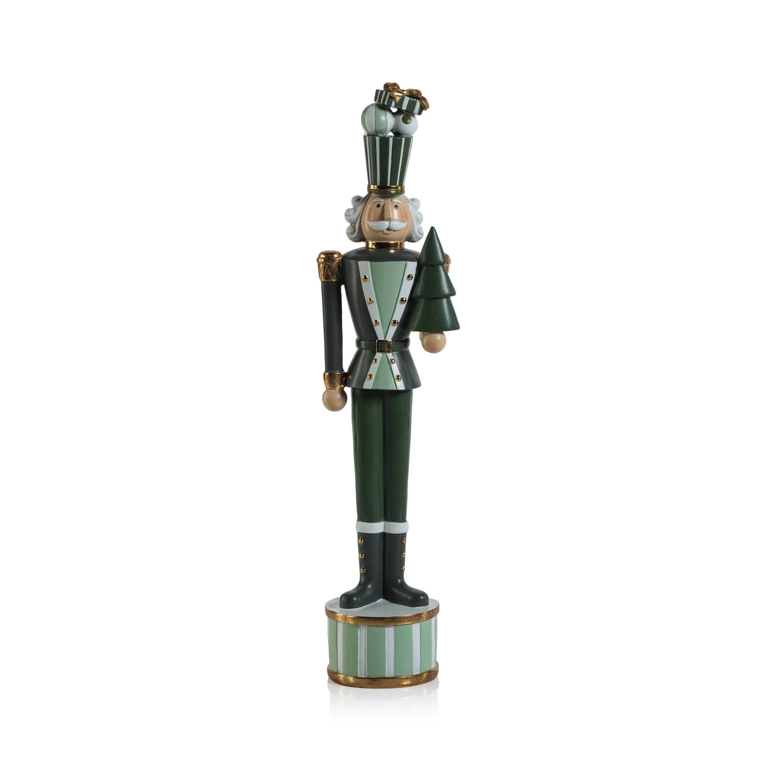 Clarence Nutcracker Soldier w/ Tree Figurine