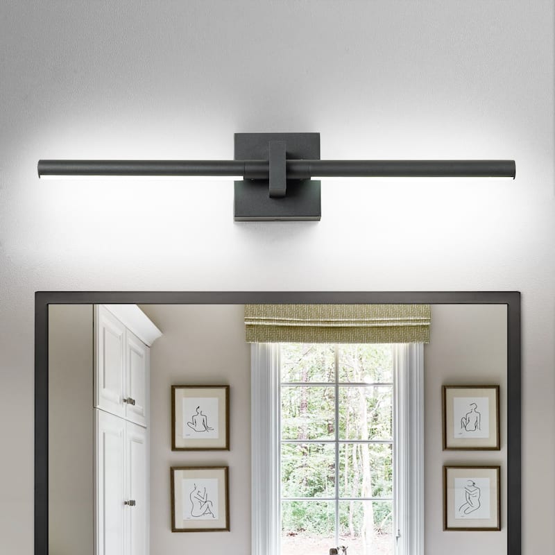 Matte Black/Gold Finish Integrated LED Wall Sconce Vanity Light Bar