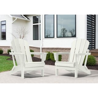 Westin Outdoorlaguna Outdoor Folding Patio Poly Adirondack Chair Set Of 2 White Dailymail