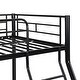 preview thumbnail 4 of 5, Black Twin over Full Size Metal Bunk Bed with Ladder