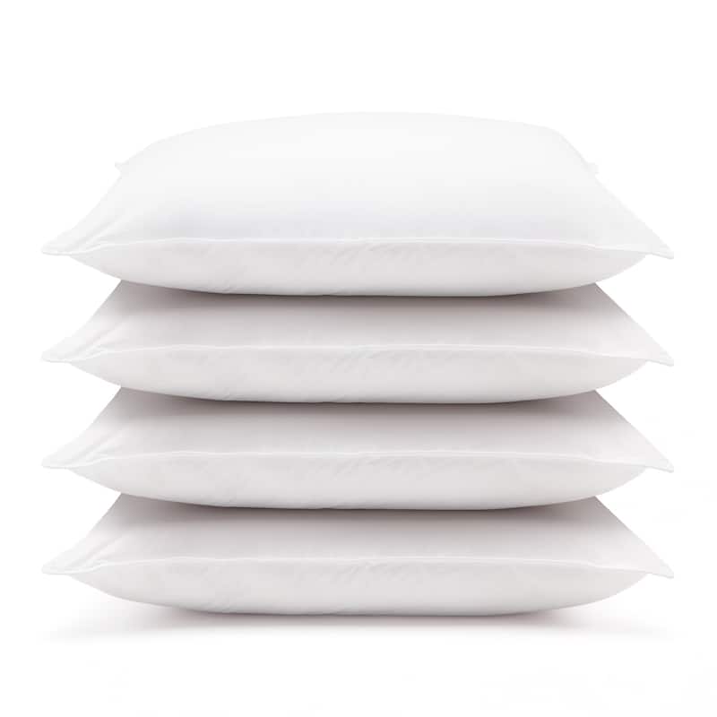 Down Alternative Soft Bulk Pillow 4 Pack by DOWNLITE® (Hypoallergenic) Std/Queen Size