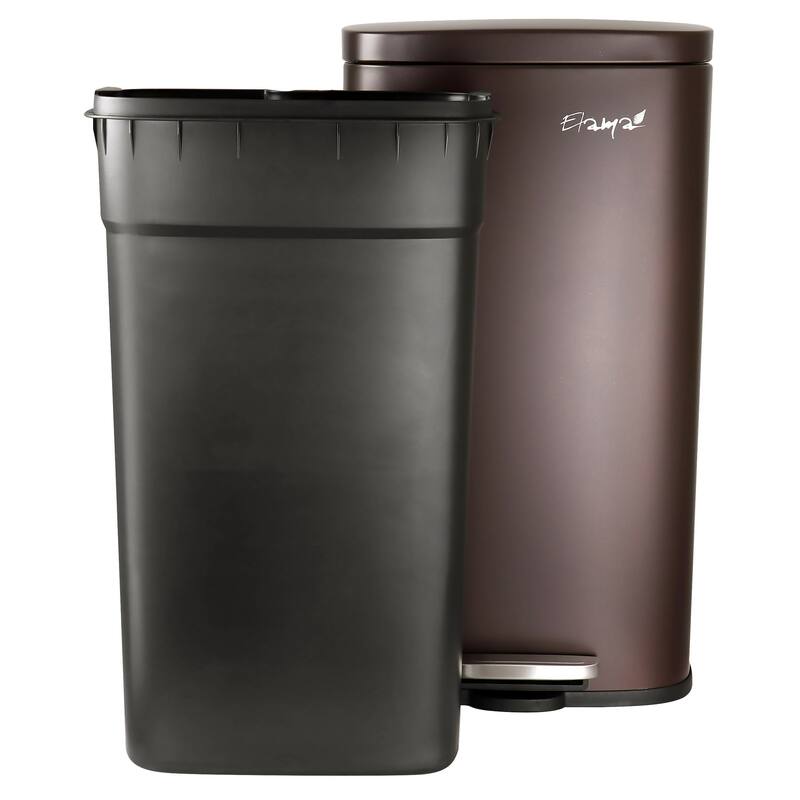 Elama 3 Piece Stainless Steel Trash Can
