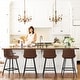 preview thumbnail 81 of 103, LUE BONA Modern Industrial Counter Stools Faux Leather Upholstered Counter Height Bar tools with Back