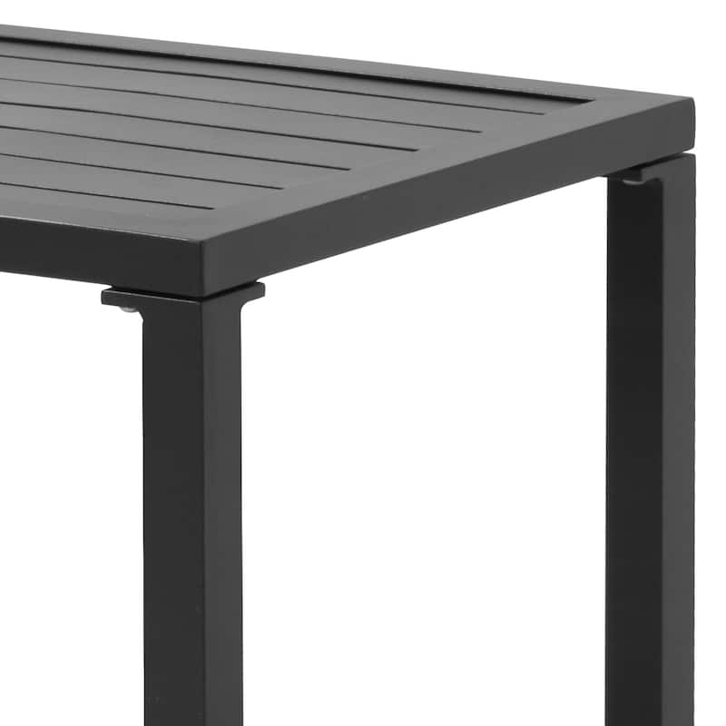 Pellebant Outdoor 3-piece Aluminum Adjustable Back Chaise Lounge with Side Table Set