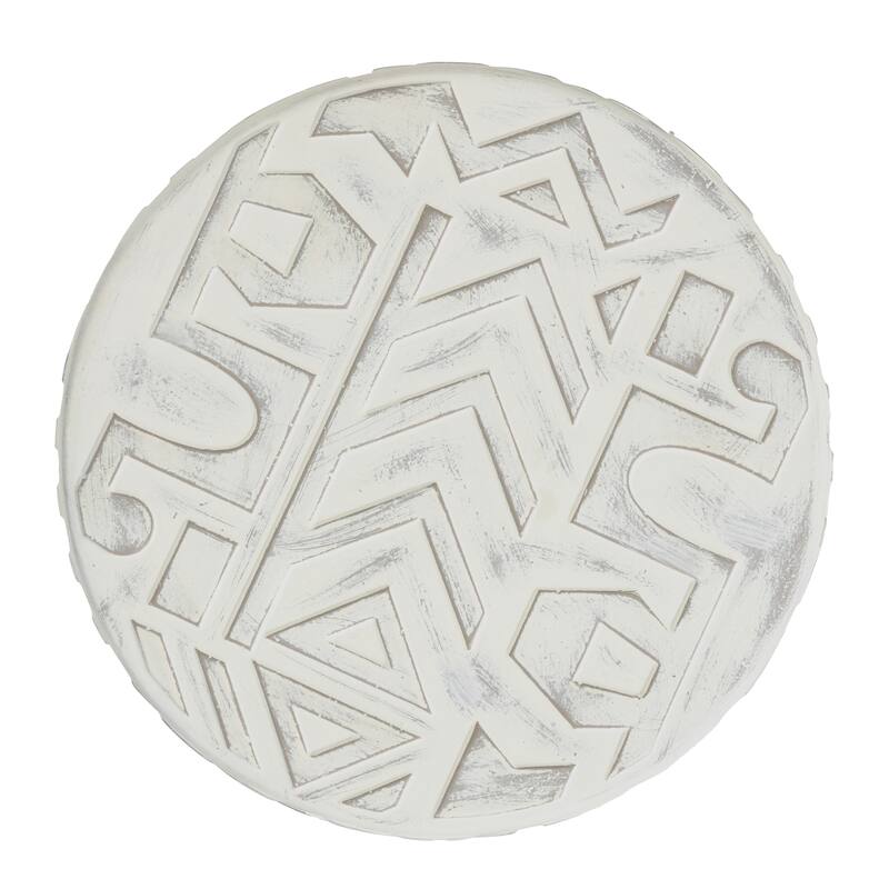 Yoli 17.75" Transitional Bohemian Geometric Drum Garden Stool, by JONATHAN Y