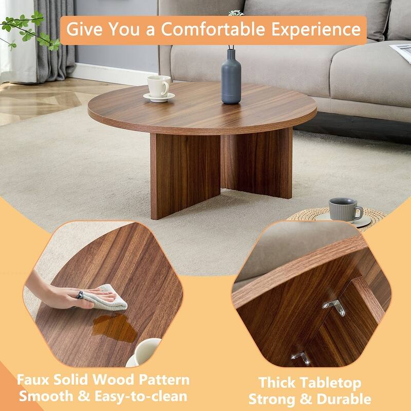 Versatile MDF Round Coffee Table