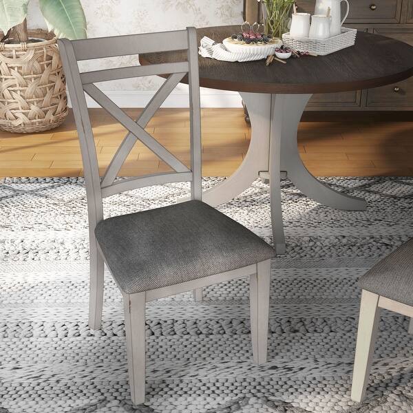 Paiz Traditional Cross Back Wood Dining Chairs (Set of 2) by Furniture