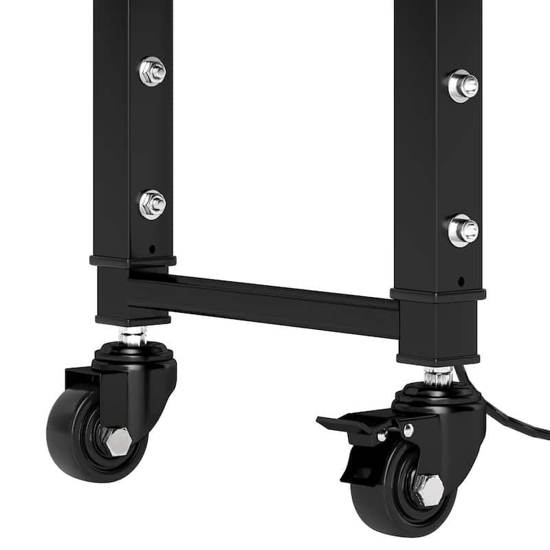 48"/60'' Work Bench for Garage with Pegboard & Power Outlets, 1600 LBS Load Capacity Ideal for Workshop