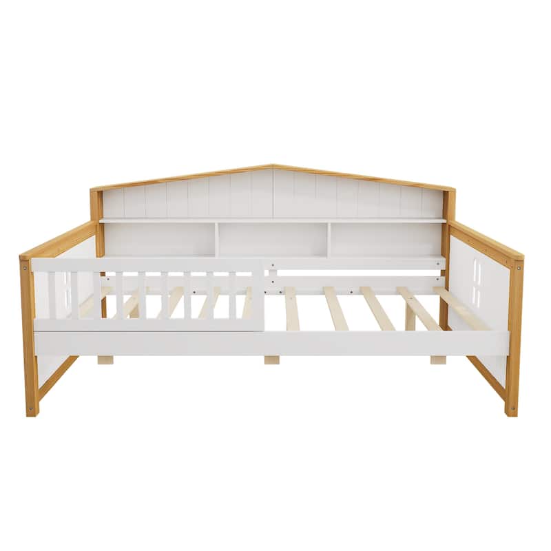 Wooden Daybed Bed Frame with Two Drawers