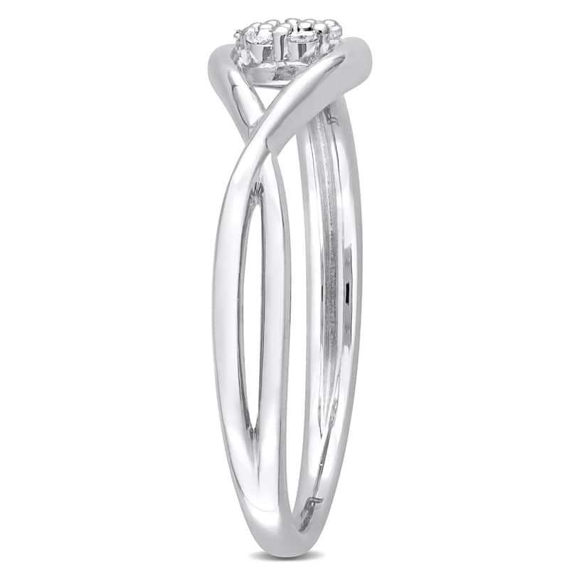 Miadora Diamond Accent Infinity Promise Ring in Sterling Silver