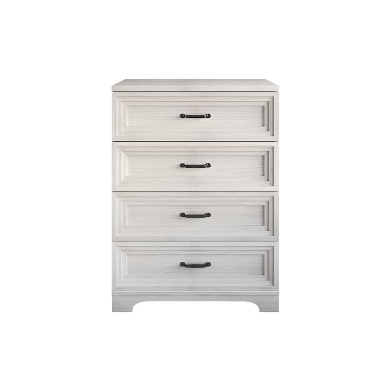CraftPorch Vintage 4-Drawers Chest - Light Grey