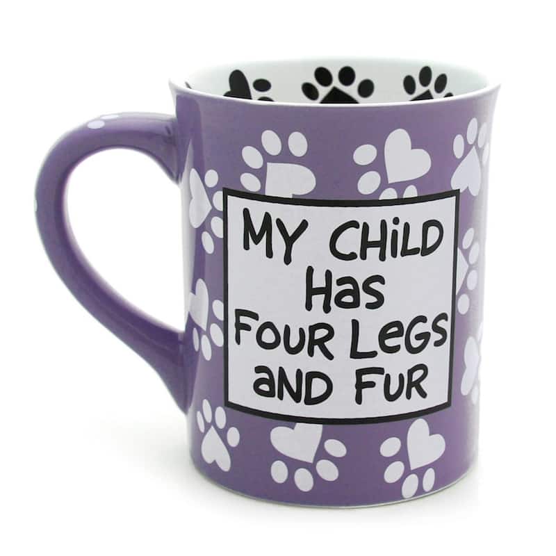 Curata Dog Mom/My Child Has 4 Legs and Fur 16 Oz. Stoneware Mug
