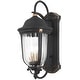 preview thumbnail 1 of 6, The Great Outdoors Peale Street 4 Light 28" Tall Outdoor Wall Sconce Sand Coal / Vermeil Gold