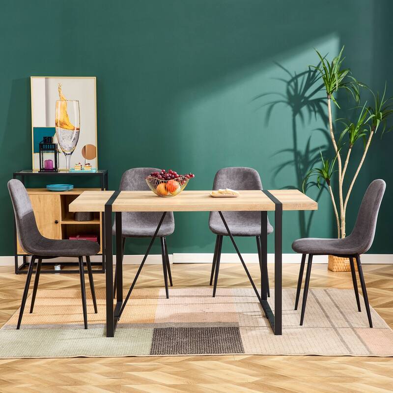 Velvet Dining Chairs Set of 4 Arc Accent Chair Dark Gray Side Chair