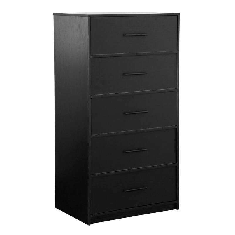 Modern Minimalist 5-Drawer Dresser with Large Fabric Drawers
