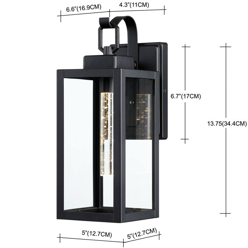 7W LED Outdoor Wall Light - 5"x6.73"x13.74"