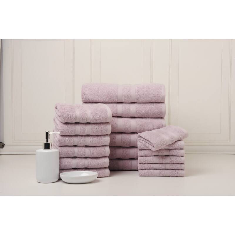 Bibb Home 18 Piece Egyptian Cotton Towel Set