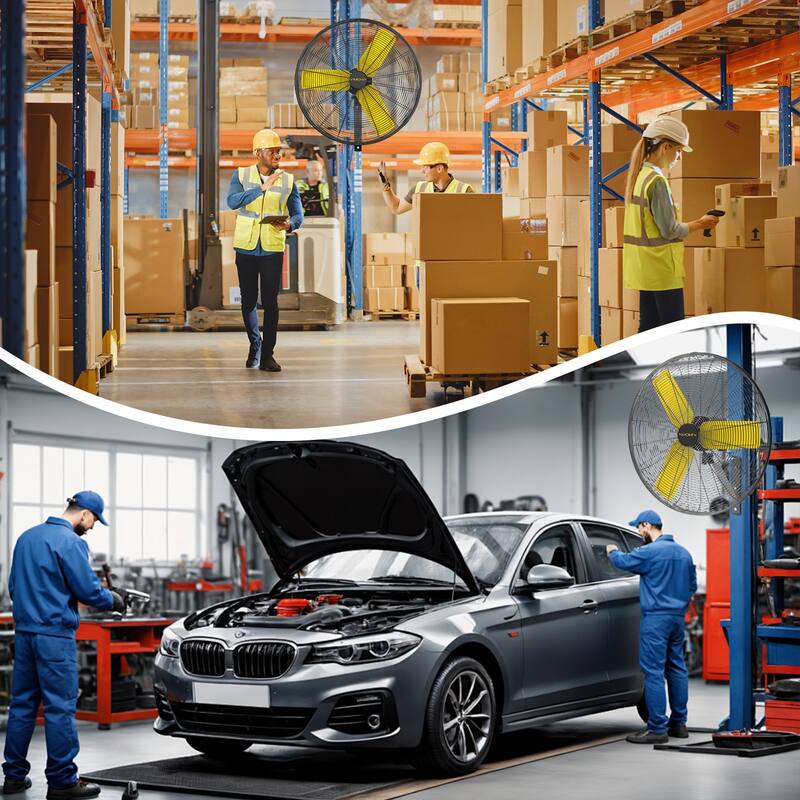 30" Industrial Oscillating 3-Speed Heavy Duty Wall Mount Fan