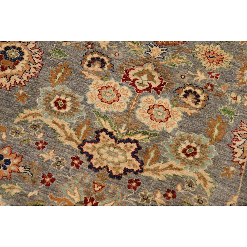 Shabby Chic Ziegler Rozanne Gray Brown Hand-knotted Wool Rug - 9'0" x 11'5"