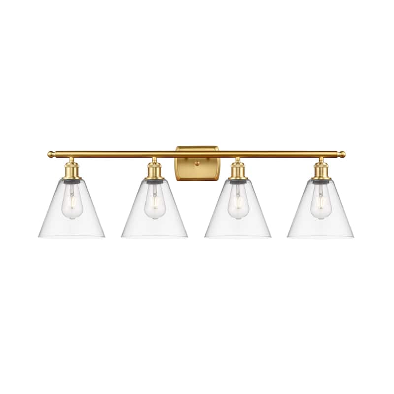 Innovations Lighting 516-4W-11-38 Berkshire Vanity Berkshire 4 Light - Satin Gold / Clear