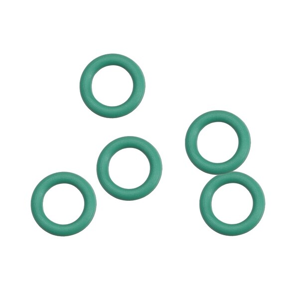 Fluorine Rubber O Rings, 8mm OD, 5mm ID, 1.5mm Width, Seal Gasket Green 5Pcs